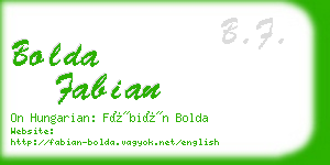 bolda fabian business card